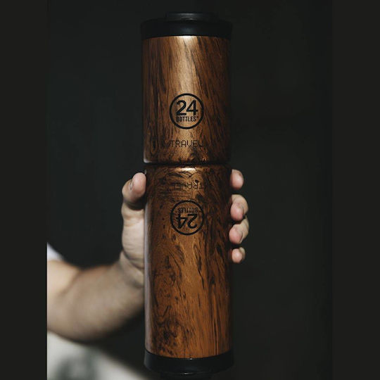 24Bottles Travel Tumbler Handled Tumbler Thermos Stainless Steel BPA Free 600ml Multicolour with Straw and Handle