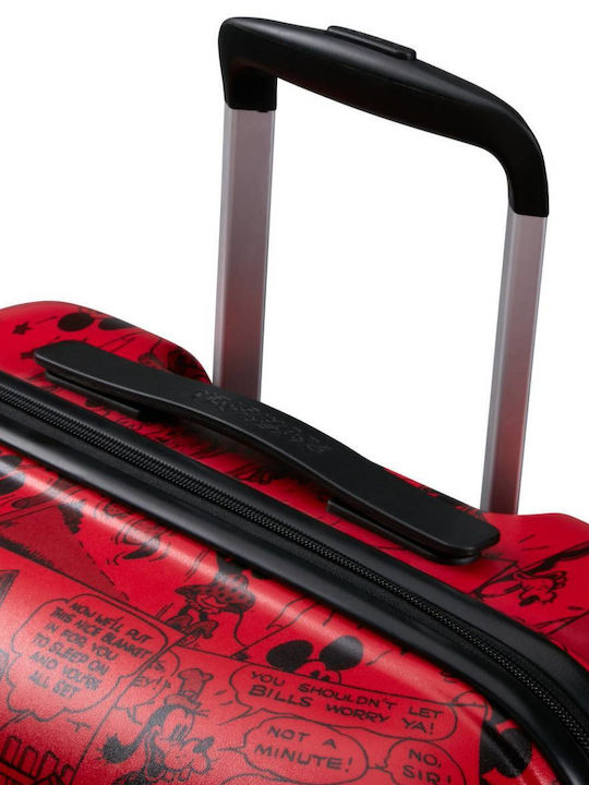 American Tourister Wavebreaker Παιδική Βαλίτσα Ταξιδίου Καμπίνας Σκληρή Mickey Red με 4 Ρόδες Ύψους 55εκ.
