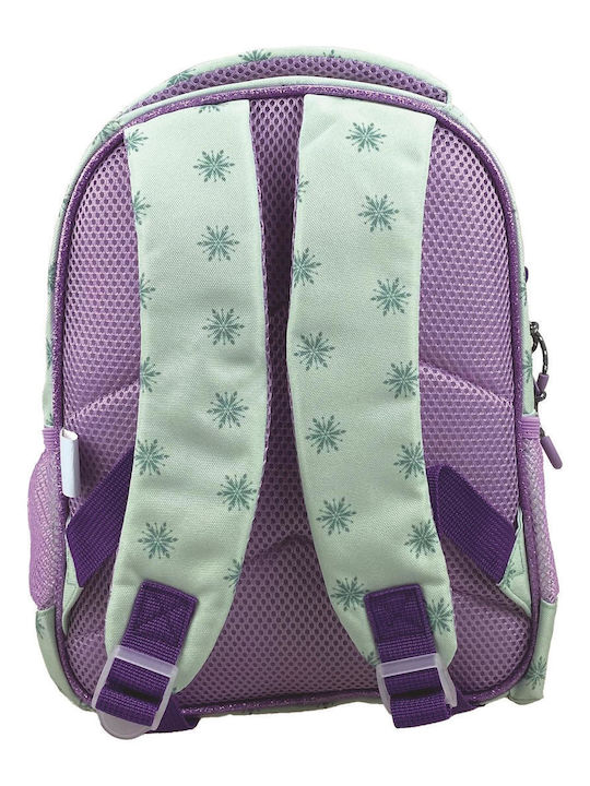 Gim Frozen School Bag Backpack Elementary, Elementary Green with Water Bottle Holder 12Liters