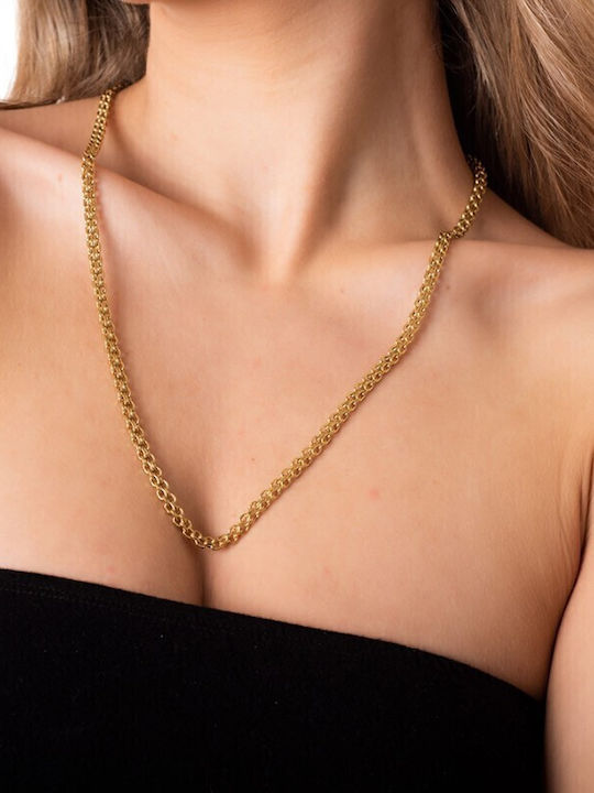Art Collection Chain Neck made of Stainless Steel Gold-plated