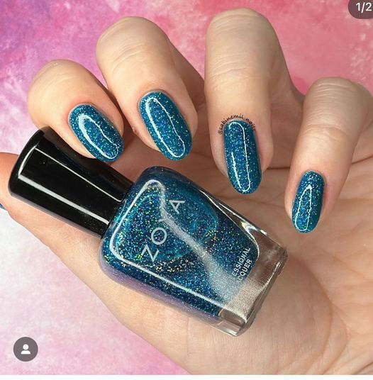 Zoya Holographic Βερνίκι Νυχιών Μακράς Διαρκείας Quick Dry Μπλε 15ml