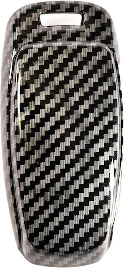 Husă Cheie Carbon Compatibilă cu Cheia Audi A6 C8 A7 A8 Q8 Q7 S-line Rs Allroad 2017-2021 Luvlu
