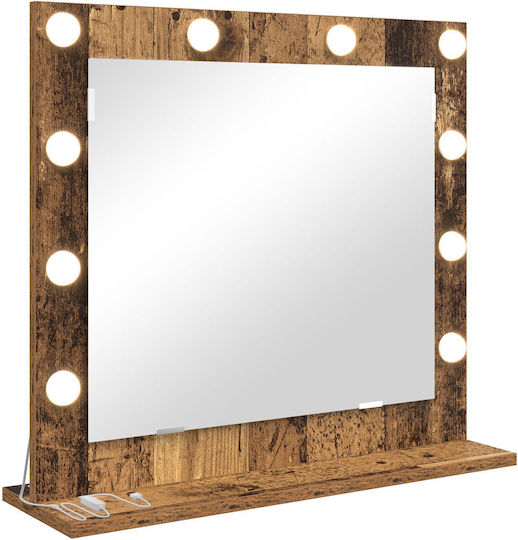 "vidaXL Vanity Mirror Old Wood Glass 60 x 55 x 18 cm"