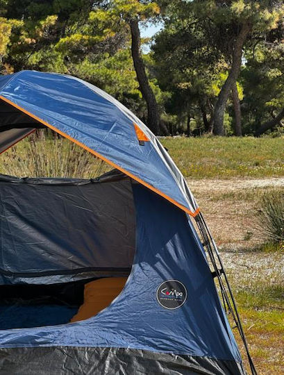 Campo Baros 3 Summer Camping Tent Igloo Blue with Double Cloth for 3 People 210x210x135cm
