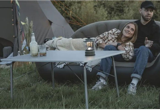 Easy Camp Table for Camping Foldable 80x60x50cm Brown