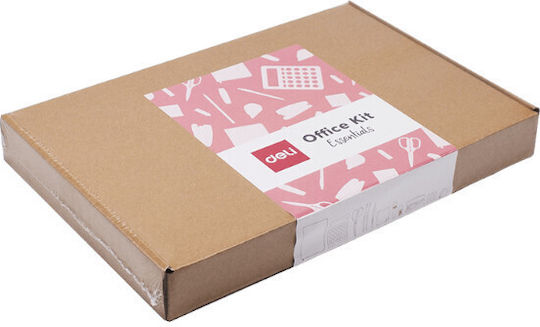 Σετ Οργάνωσης Γραφείου Deli Office Kit Essentials 12τεμ Pink 231.095067