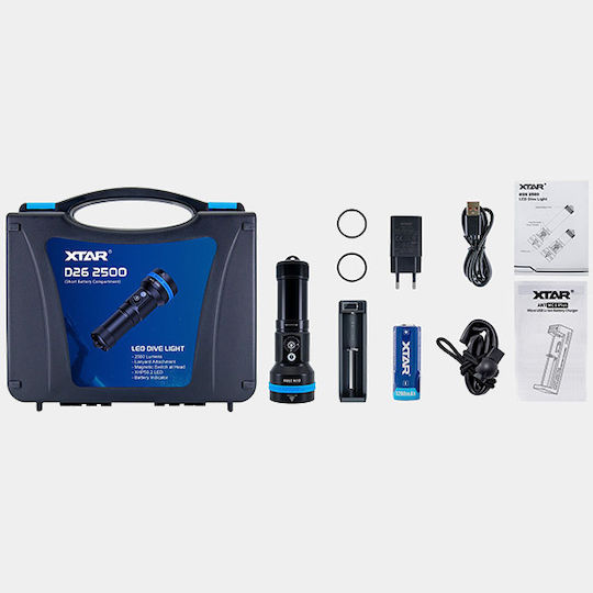 XTAR Diving Safety Light LED with Brightness 2500lm 20802