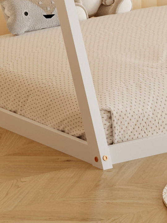 Munk T.montessori Παιδικό Κρεβάτι Montessori Μονό Λευκό για Στρώμα 90x190cm