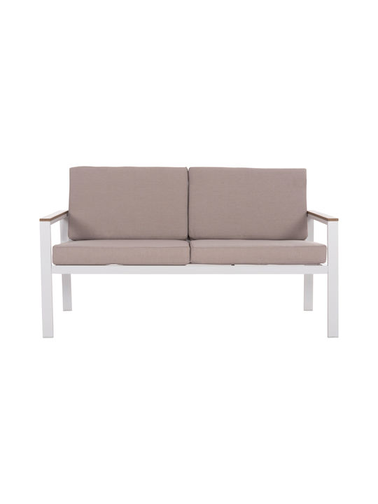 Safin Two-Seater Couch White-beige 140x70x77cm