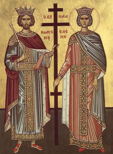 Steinheiliger Konstantin & Heilige Helena - 20x30cm - rechteckig - matt