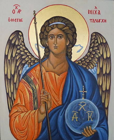 Stone Archangel Michael The Great Taxiarch-10x15cm-rectangular-matte