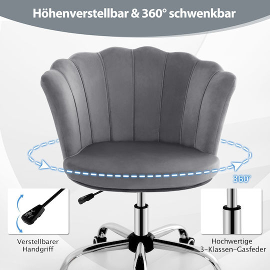 Costway Cb10849gr Bürostuhl mit Einstellbaren Arme Grau