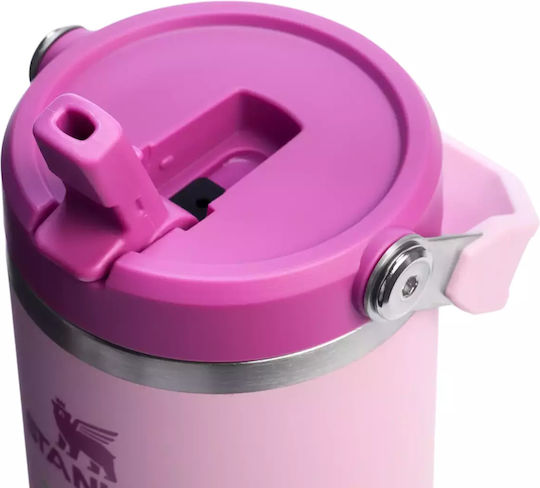 Stanley Iceflow Flip Straw Tumbler Thermos Stainless Steel BPA Free 890ml Cherry Blossom with Straw