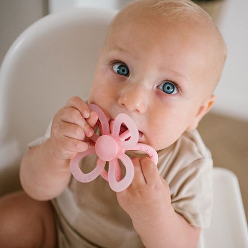 Babyono Flower Μασητικός Κρίκος Οδοντοφυΐας με Νερό από Σιλικόνη για 0 m+