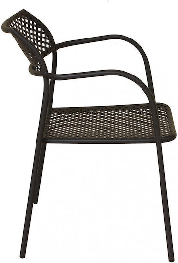 Gartenstühle Metallisch Sobek Schwarz 55x57x76cm