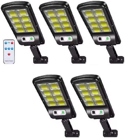 Jortan Set 5 Lămpi Solare Stradal cu Senzor de Mișcare și Telecomandă IP67 36bucx11bucx4buccm