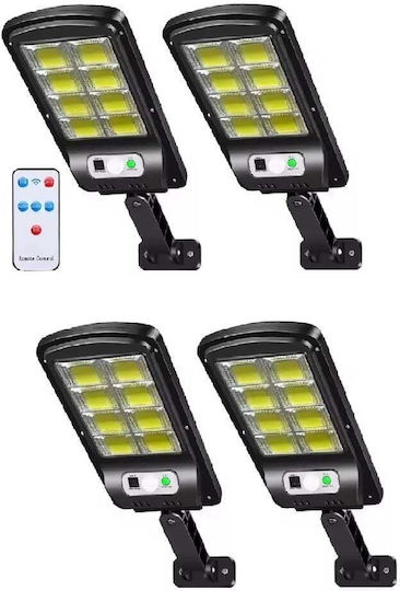 Jortan Set 4 Lămpi Solare Stradal cu Senzor de Mișcare și Telecomandă IP67 36bucx11bucx4buccm