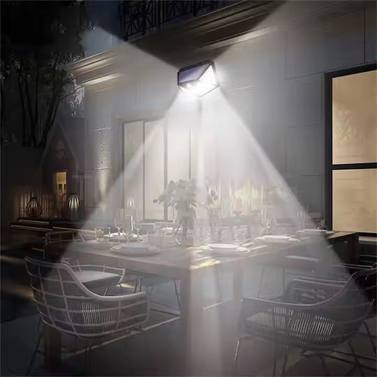 Jortan Montat pe perete Lampă Solară 1000lm Alb Rece 6000K cu Fotocelulă IP66 13cmx6cmx7cmcm