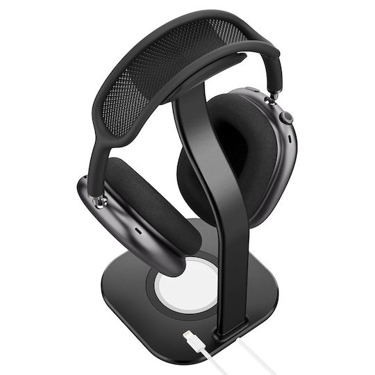Spigen Sgp Aluminum S380 2-in-1 Desktop Charging Stand for Apple Airpods Max Headphones Wireless Charger Slot Black Amp02818