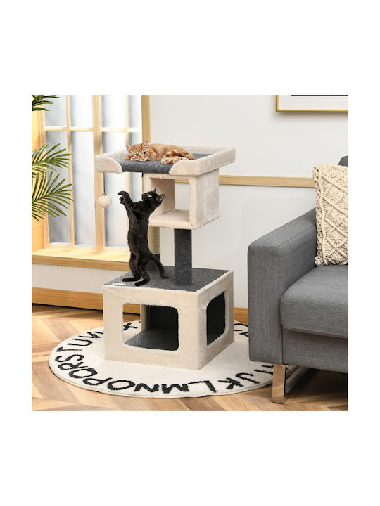 Costway Scratching Post Cat Trees White 42x42x80cm