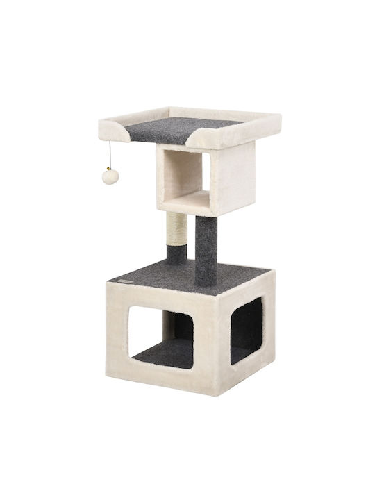 Costway Scratching Post Cat Trees White 42x42x80cm