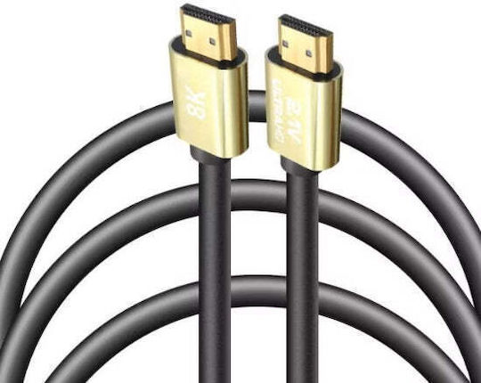 Hdtv HDMI 2.1 Ultra High Speed 48Gbps 4K 120Hz HDR VRR Cable HDMI Male HDMI Male 2m Black