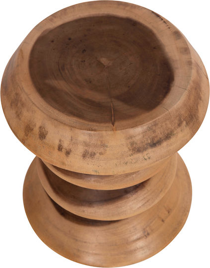 Hocker Für das Wohnzimmer Hölzernes Bellows Natural 35x35x45cm