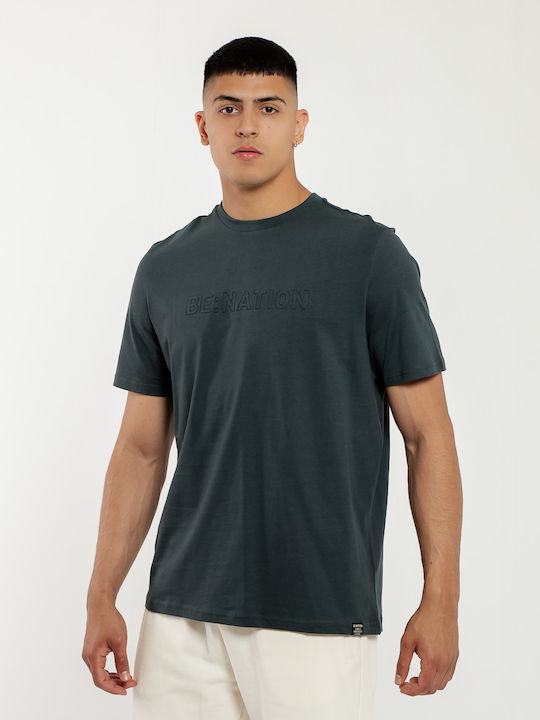 T-shirt Πετρόλ