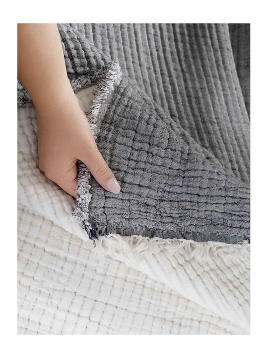Aigaion Super Soft Tagesdecke Einzelbett Black 170x240cm