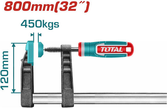 Total Professional Carpenter Clamp 120 X 800mm Tht1321204