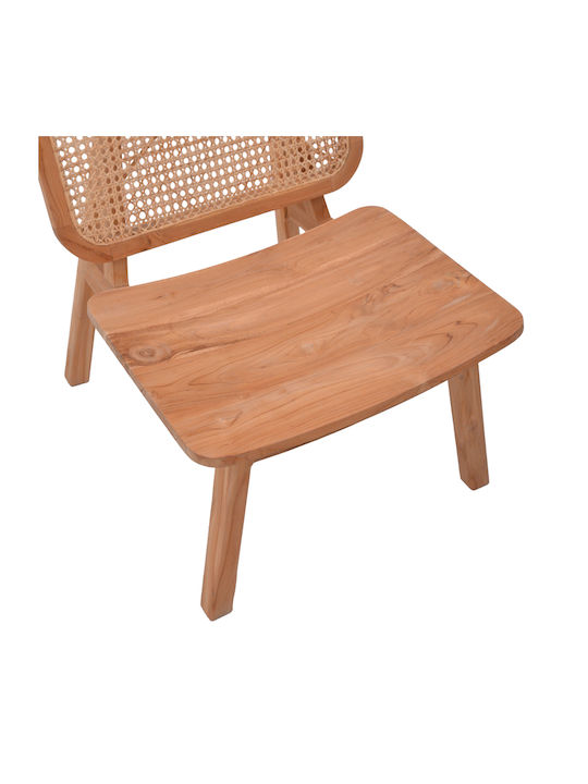 Viborg Sessel Natural Teak Wood / Natural Rattan 60x75x87cm