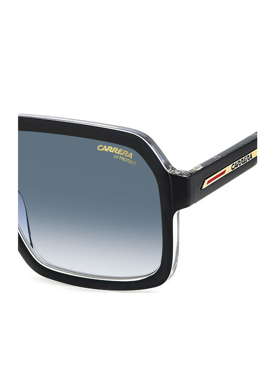 Carrera Men's Sunglasses with Black Horn-Rimmed Frame and Grey Gradient Lens 08/S 7C5/08