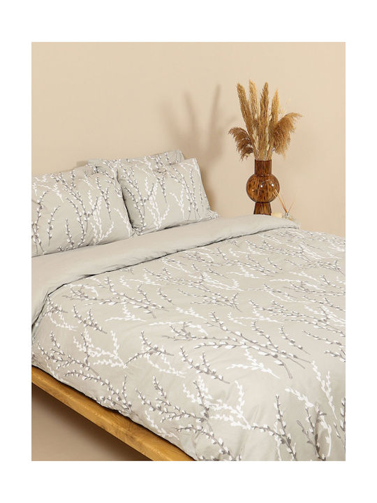 Sunshine Cotton Feelings 2054 Pillowcase Set with Envelope Cover Grey 50x70cm.