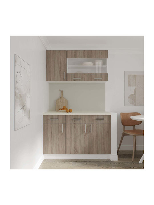 Επιδαπέδιο Ντουλάπι Dark Sonoma Oak/white 80x50x80εκ.