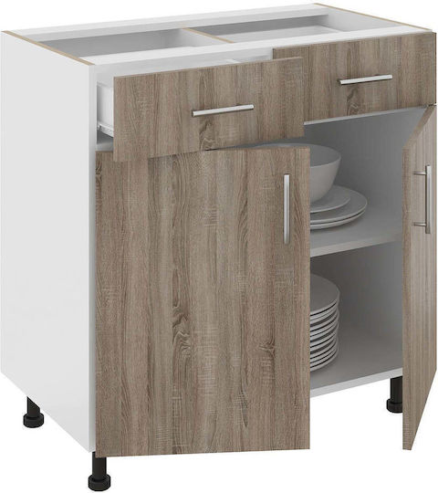 Dulap de podea Dark Sonoma Oak/white 80x50x80buc