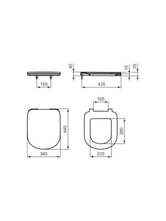 Ideal Standard I.life Capac WC Plastic Alb