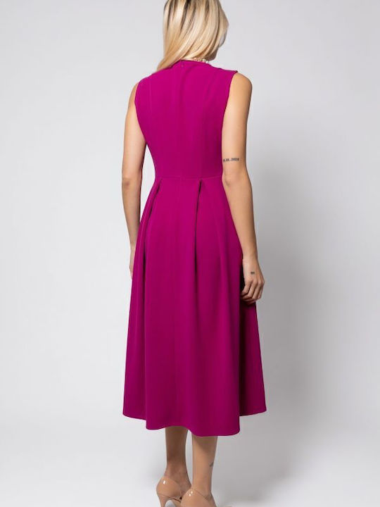 Summer Midi Dress Magenta