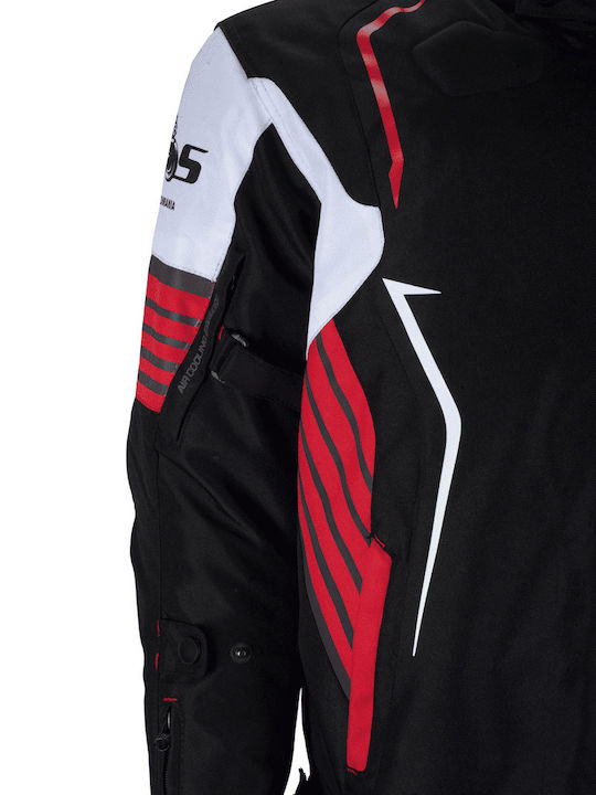 Grand 4 Bărbătesc Geacă de motocicletă Cordura 4 Sezoane Waterproof Black/Red