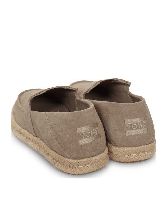 Alonso Loafer Rope Suede Men's Espadrilles in Beige Color