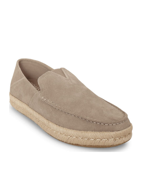 Alonso Loafer Rope Suede Men's Espadrilles in Beige Color