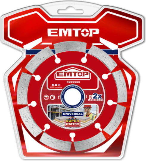Disc Turbo Diamantat 125mm Tăiere Umedă/Uscată Lamă 12mm Eddc011251 Emtop