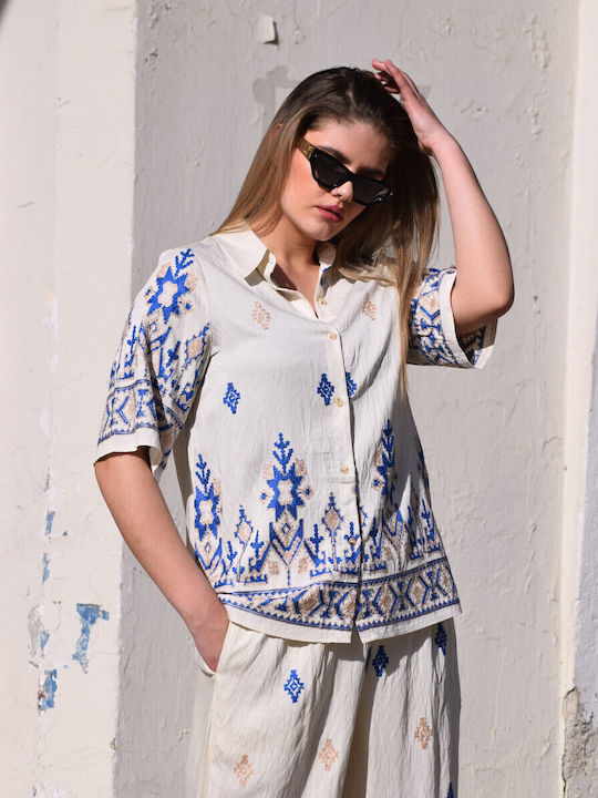 Women's Blue Set with Pants with Elastic
