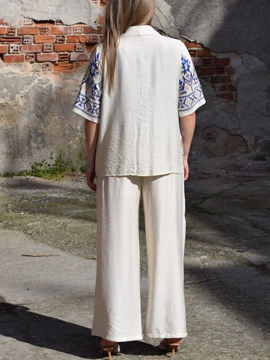 Women's Blue Set with Pants with Elastic