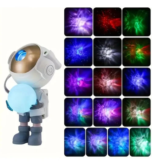 LED Drehend Kinder Dekorative Lampe Astronaut Schwarz