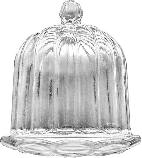 Φοντανιέρα Γυάλινη με Καπάκι 17x16.5cm Διάφανη