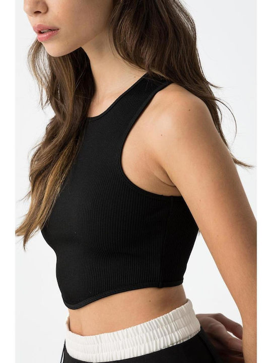 Παιδικό Crop Top Αμάνικο Black