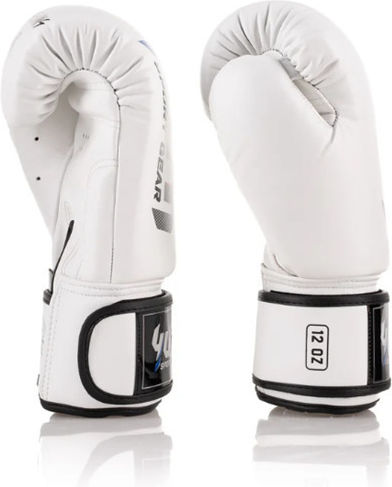 Yuth Boxing Gloves Leather for Match White