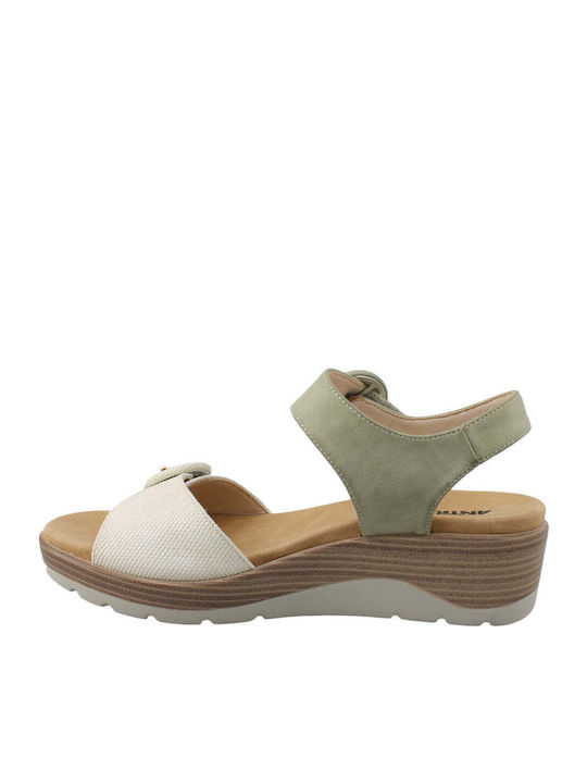 Damenplattformen Beige