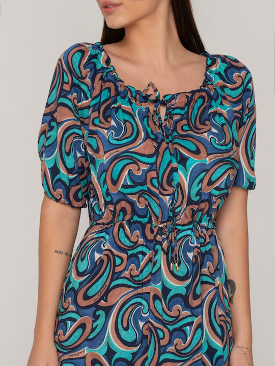 Luna Women's Maxi Dress Beachwear Blue