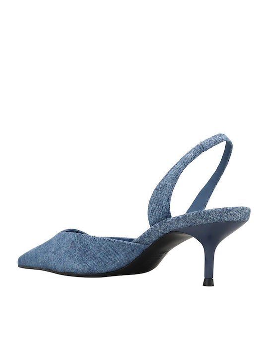 Leder Pumps Blau